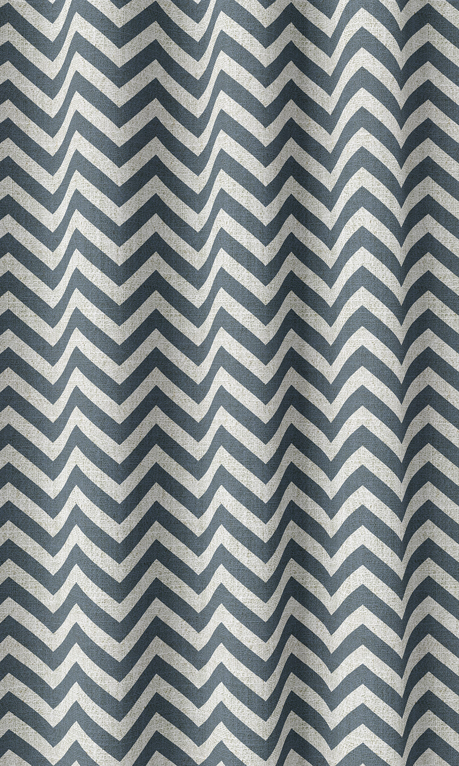 Chevron Print Home Décor Fabric Sample (Petrol Blue/ White)