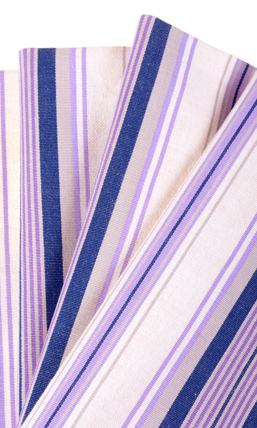 Striped Cotton Blinds (Violet/ White) Extra Long Short Wide