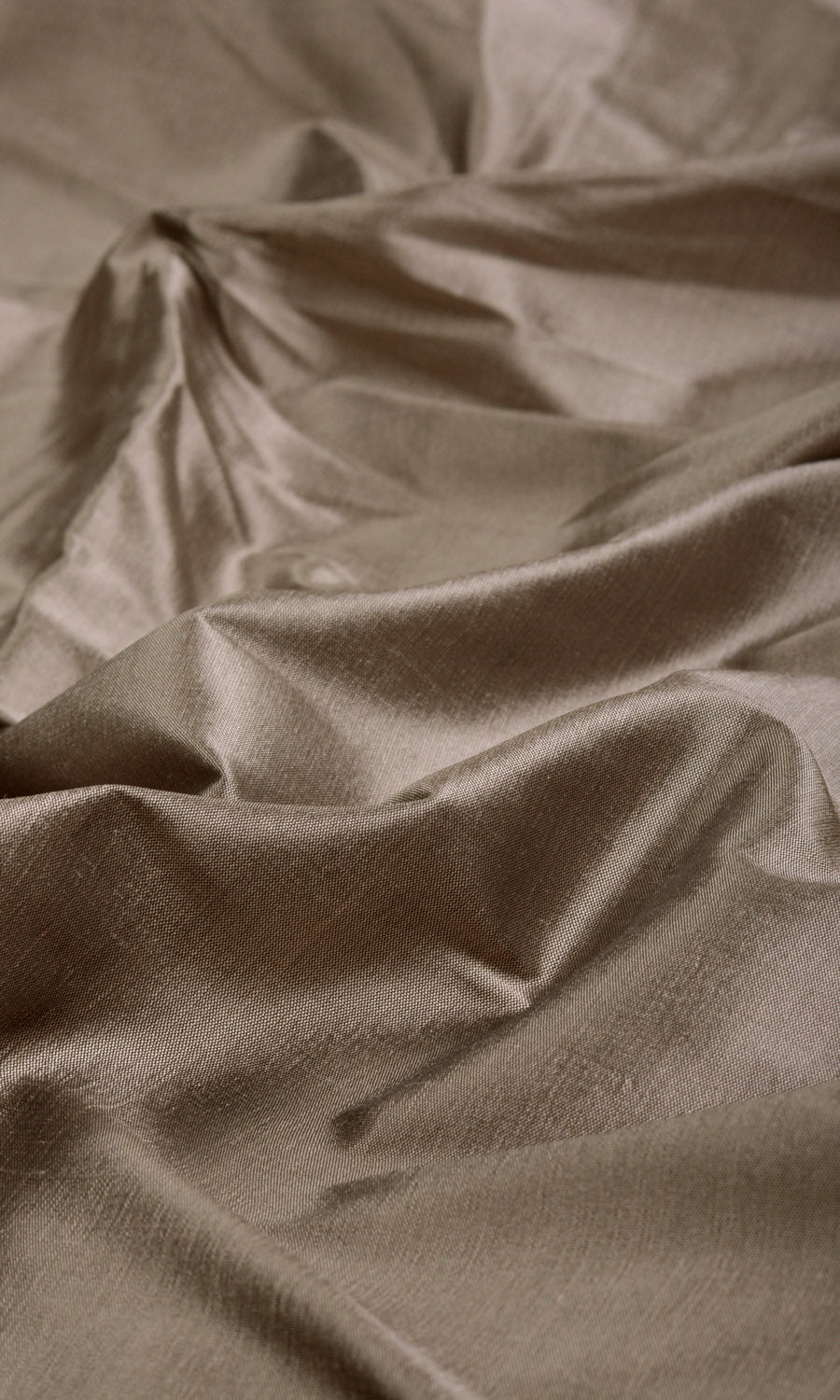 Shantung Silk Home Textile Fabric Material By the Metre (Mocha Brown)
