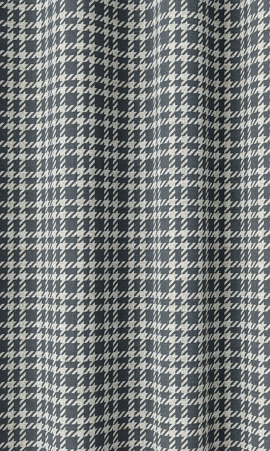 Check Patterned Home Décor Fabric Sample (Slate Grey)