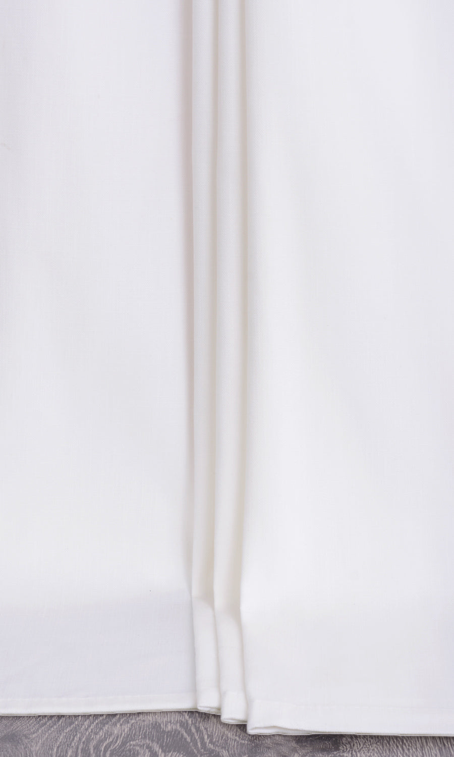 Solid Textured Home Textile Fabric Material Sample (White)