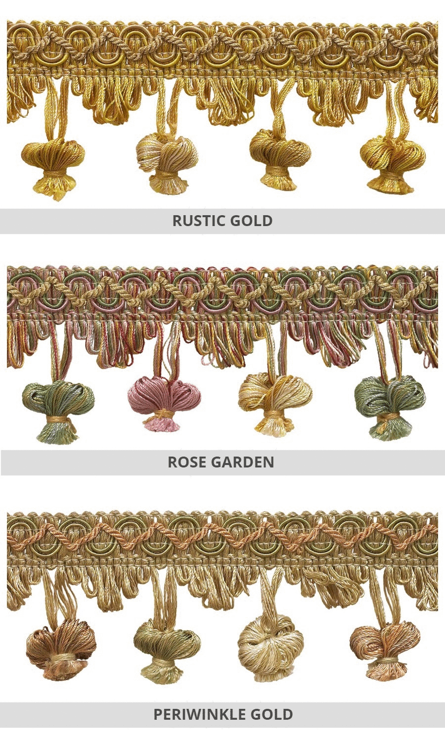 Tassel trim roman blinds
