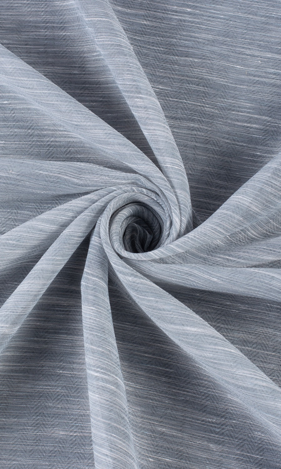 Textured Sheer Home Textile Fabric Material By the Metre (Grey/ Blue)