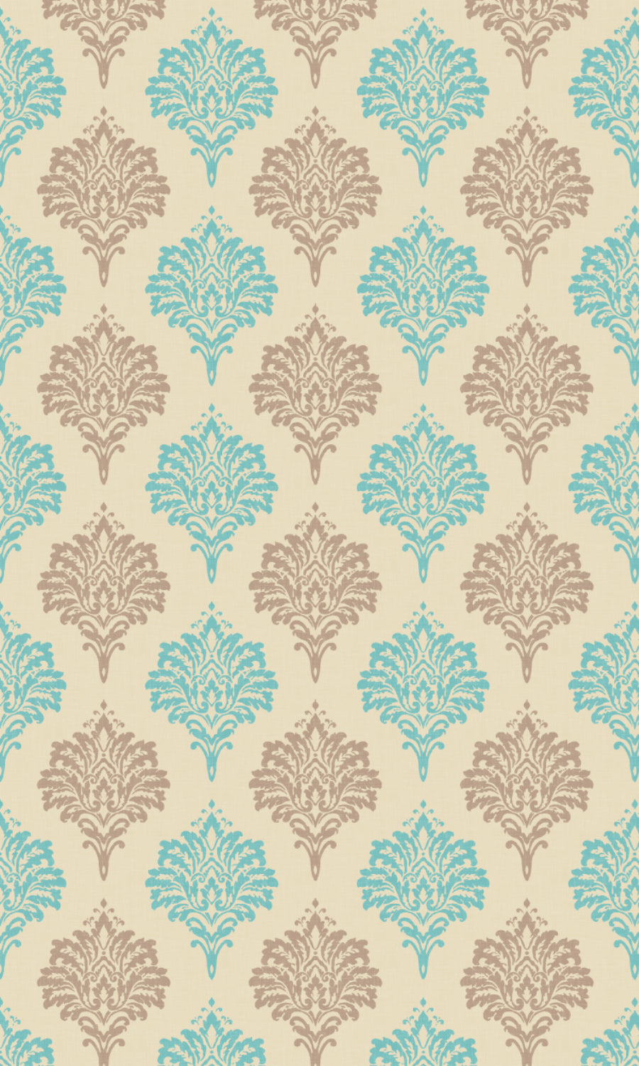 Damask Patterned Home Textile Fabric Material Sample (Blue/ Grey/ White)