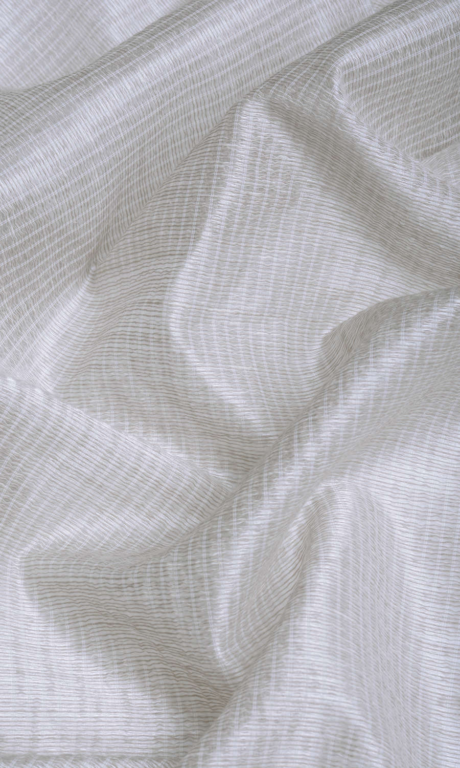 Horizontal Striped Sheer Window Treatments Fabric Sample (Grey-Beige)