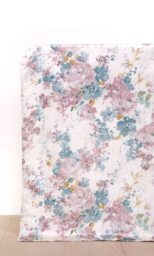Floral Home Décor Fabric By the Metre (Pink/ Lilac/ Blue/ White)