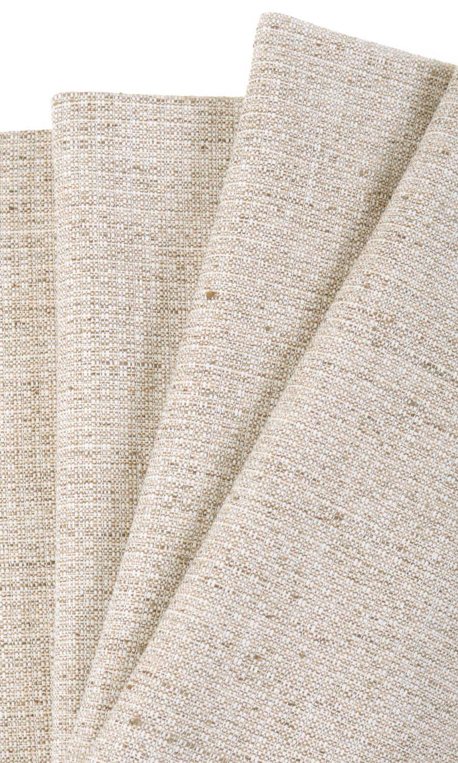 Textured Poly-Cotton Free Fabric Material Sample (Beige/ Cream)