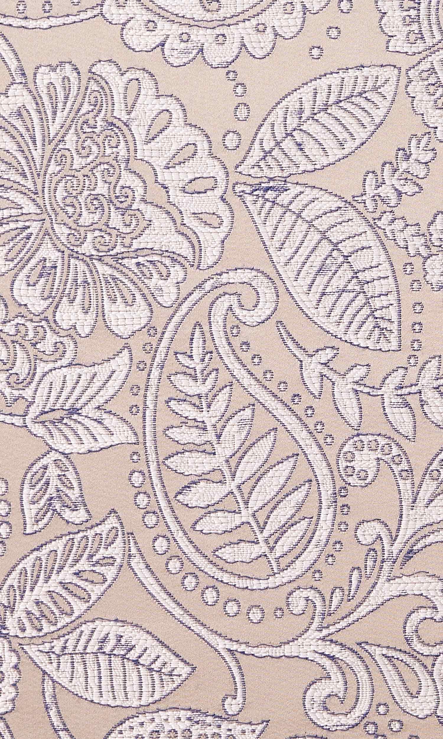 Floral Textured Flat, Plain, Fake, Faux, European Relaxed Roman Blinds (Beige/ Blue)