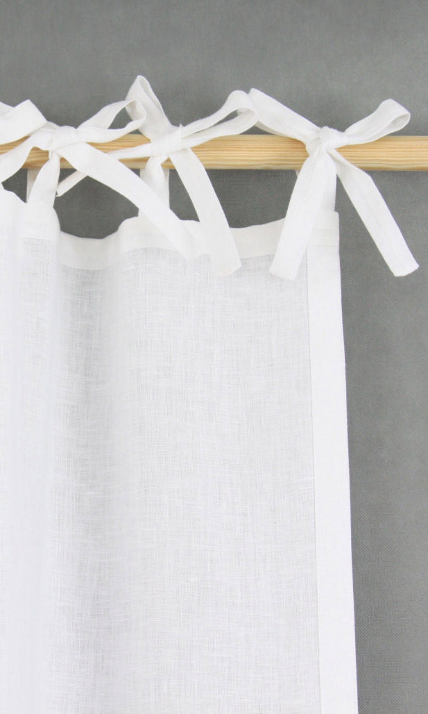 Pure Linen Home Décor Fabric By the Metre (White/ Ivory)