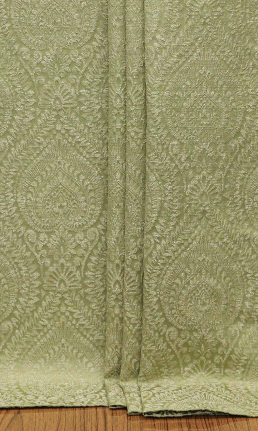 Textured Floral Home Décor Fabric By the Metre (Green)