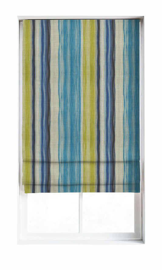 Striped Blinds (Sky Blue/ Cobalt/ Green)
