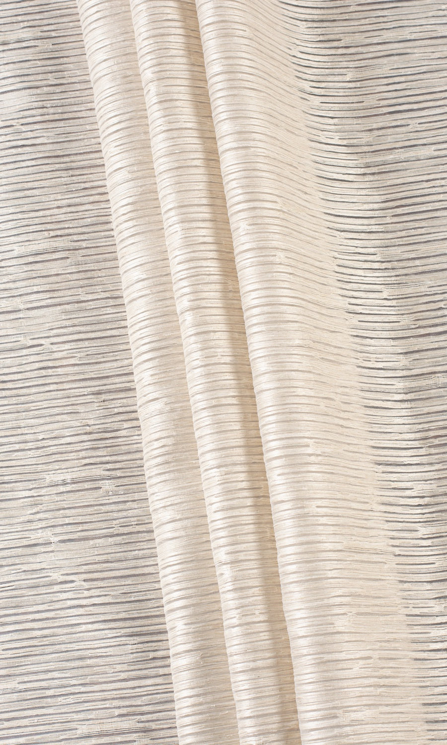 Striped Sheer Flat, Plain, Fake, Faux, European Relaxed Roman Blinds (Pale Beige/ Ivory)