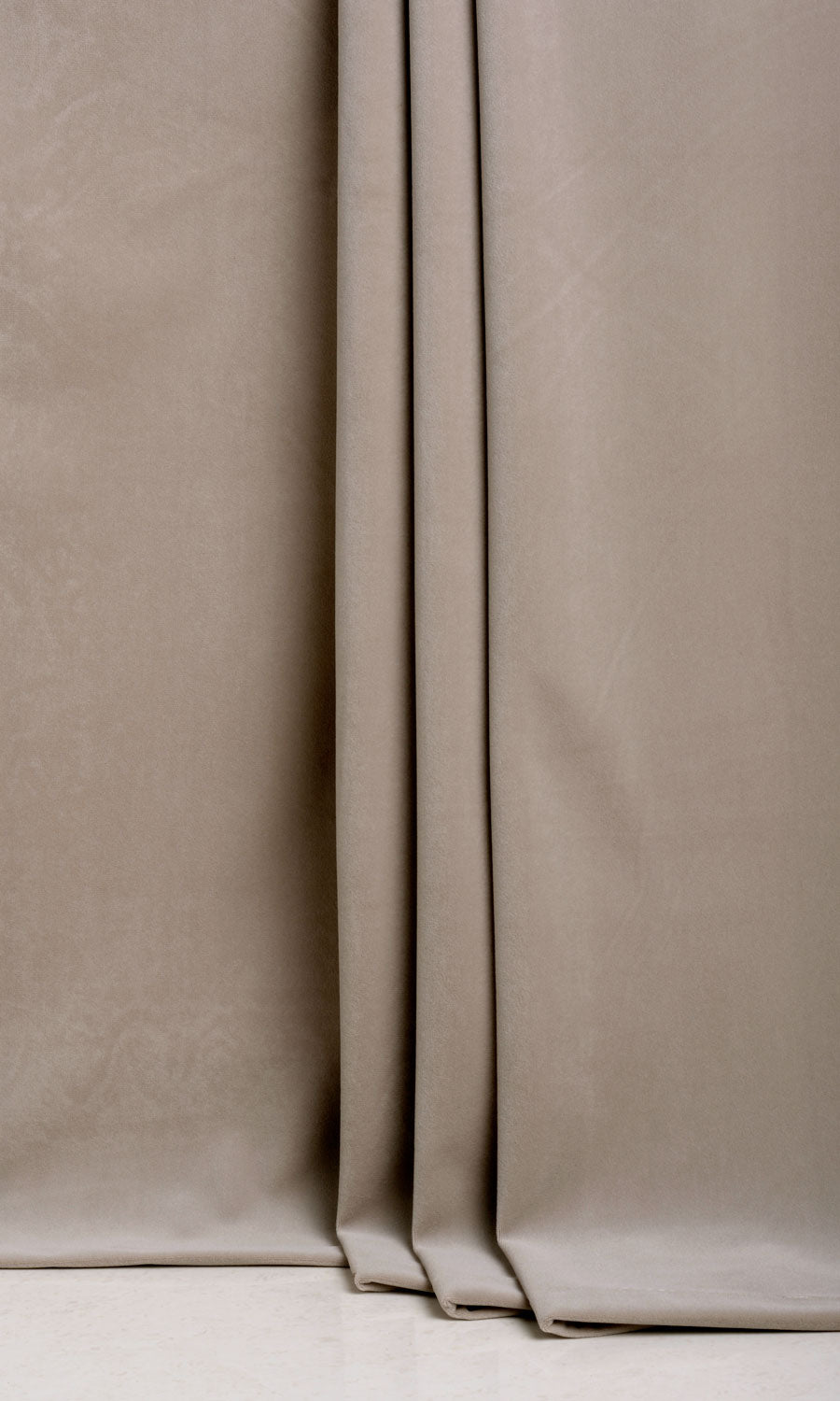 Velvet Flat, Plain, Fake, Faux, European Relaxed Roman Blinds (Taupe)