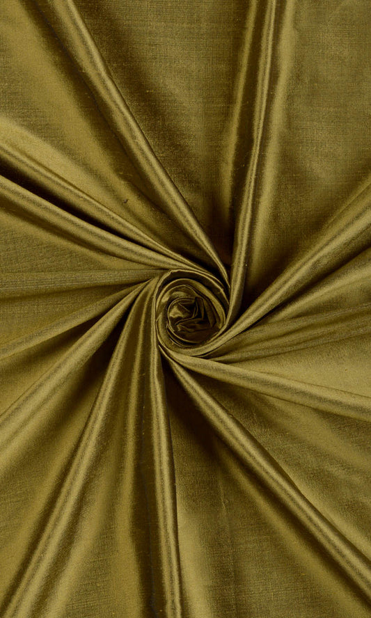 Shantung Silk Home Décor Fabric By the Metre (Olive Green)