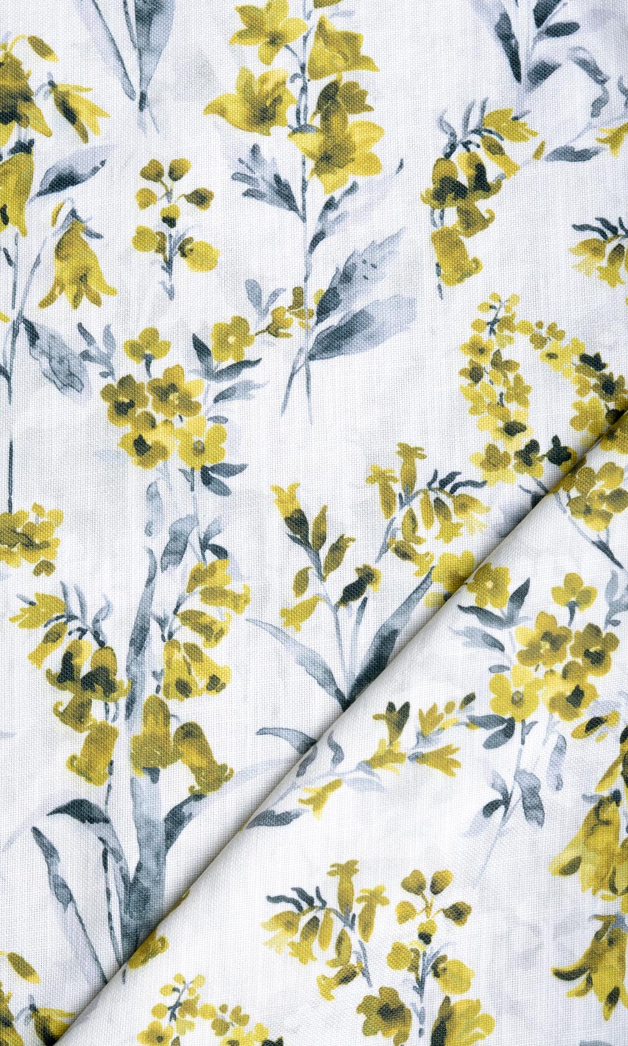 Floral Print Flat, Plain, Fake, Faux, European Relaxed Roman Blinds (Yellow/ Gray)