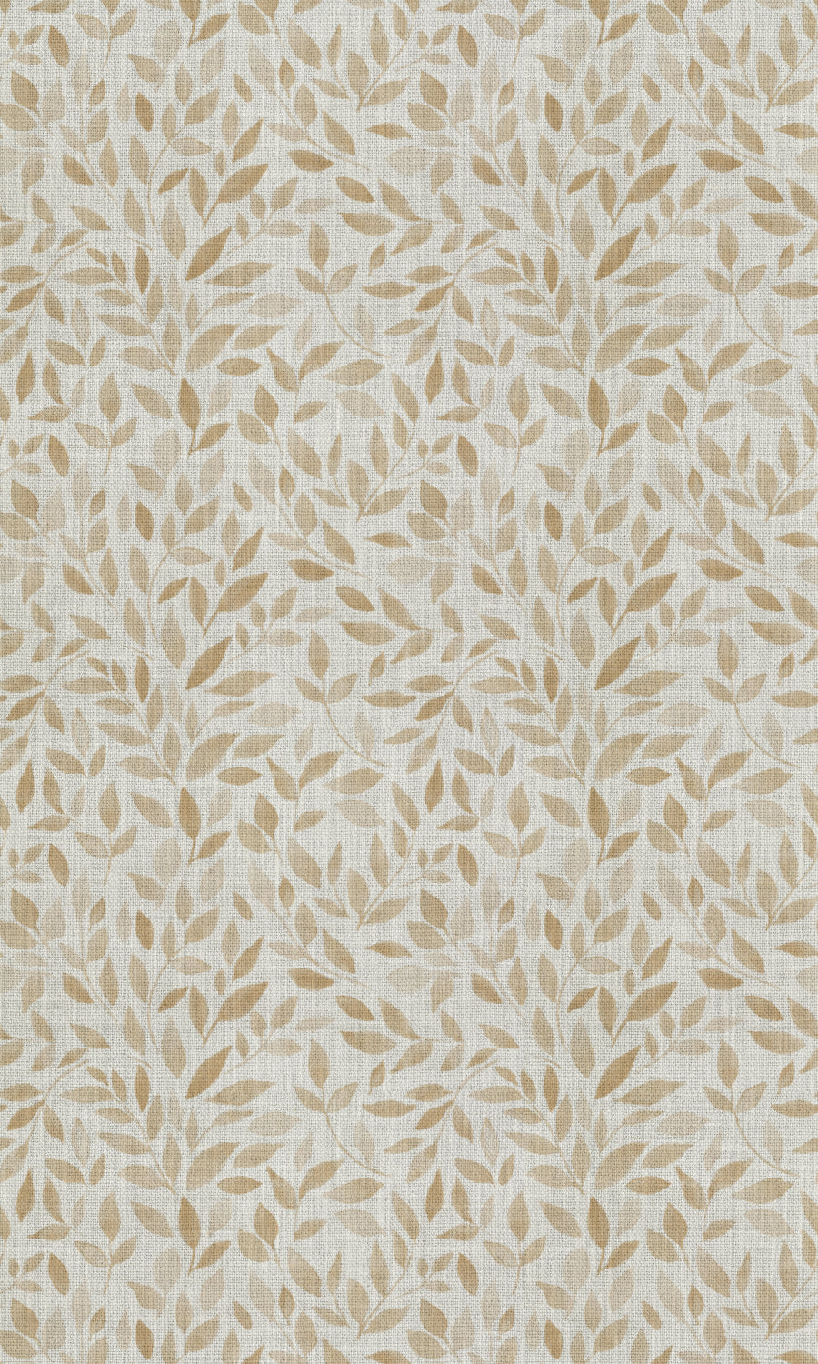 Botanical Print Free Fabric Material Sample (White/ Brown)