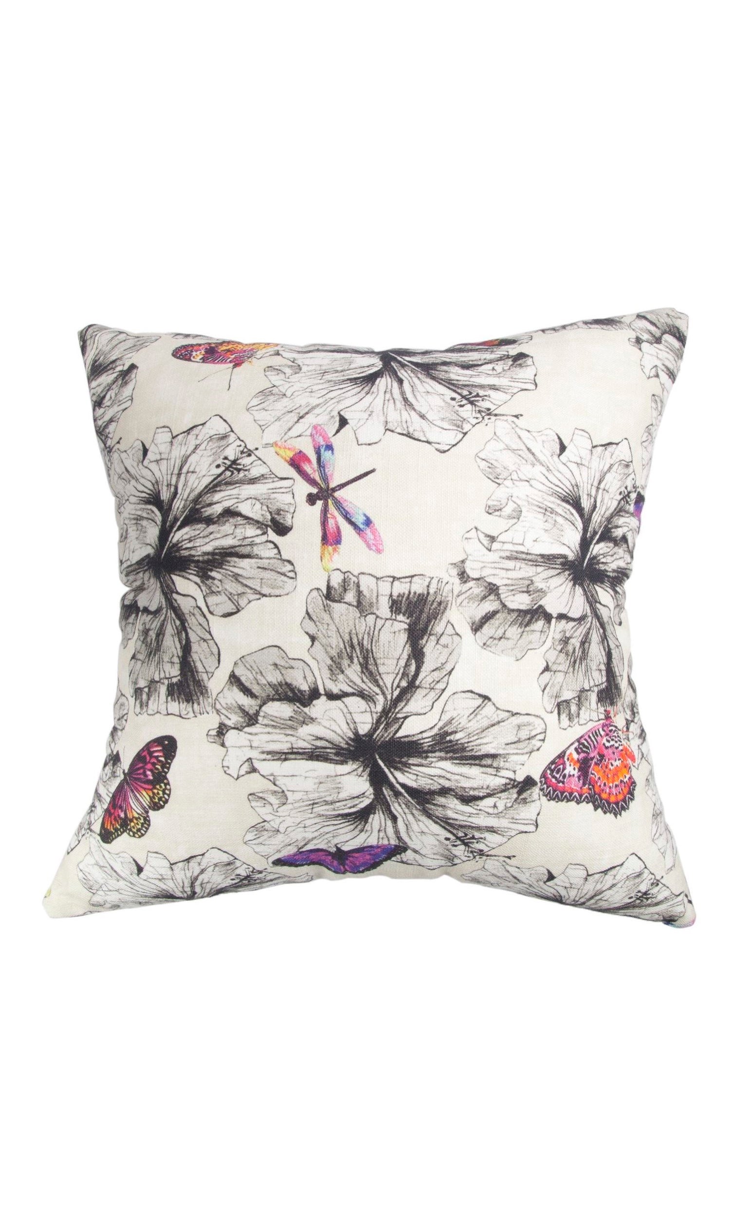 Butterfly Print Cotton Roman Blinds & Window Shades (Pink/ Purple)