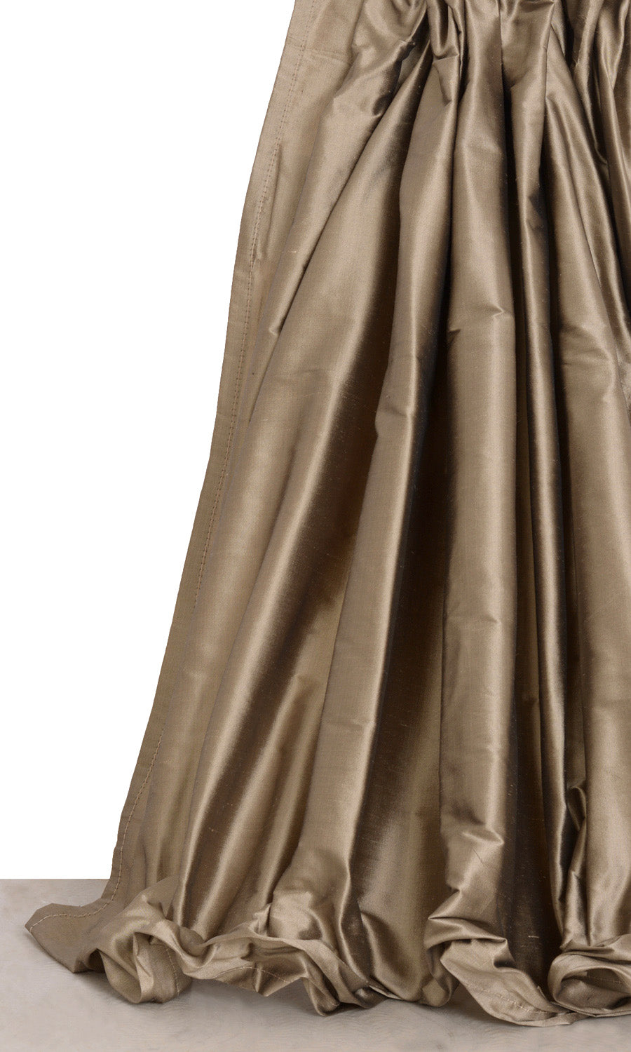 Shantung Silk Window Treatments Fabric By the Metre (Brown)