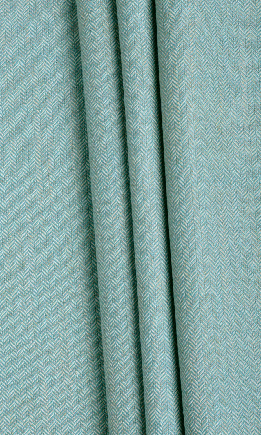 Herringbone Textured Made-to-Measure Roman Blinds (Turquoise Blue)