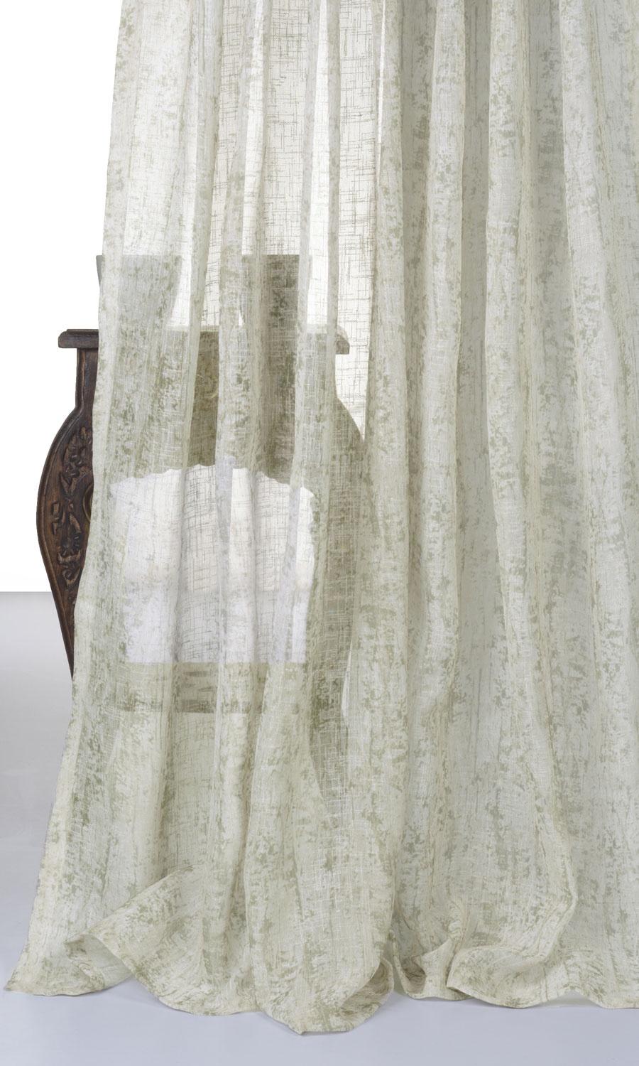 Textured Sheer Made-to-Measure Roman Blinds (Green)