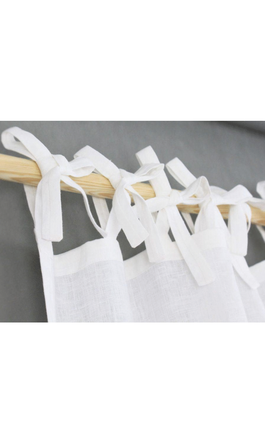 Pure Linen Home Textile Fabric Material By the Metre (White/ Ivory)