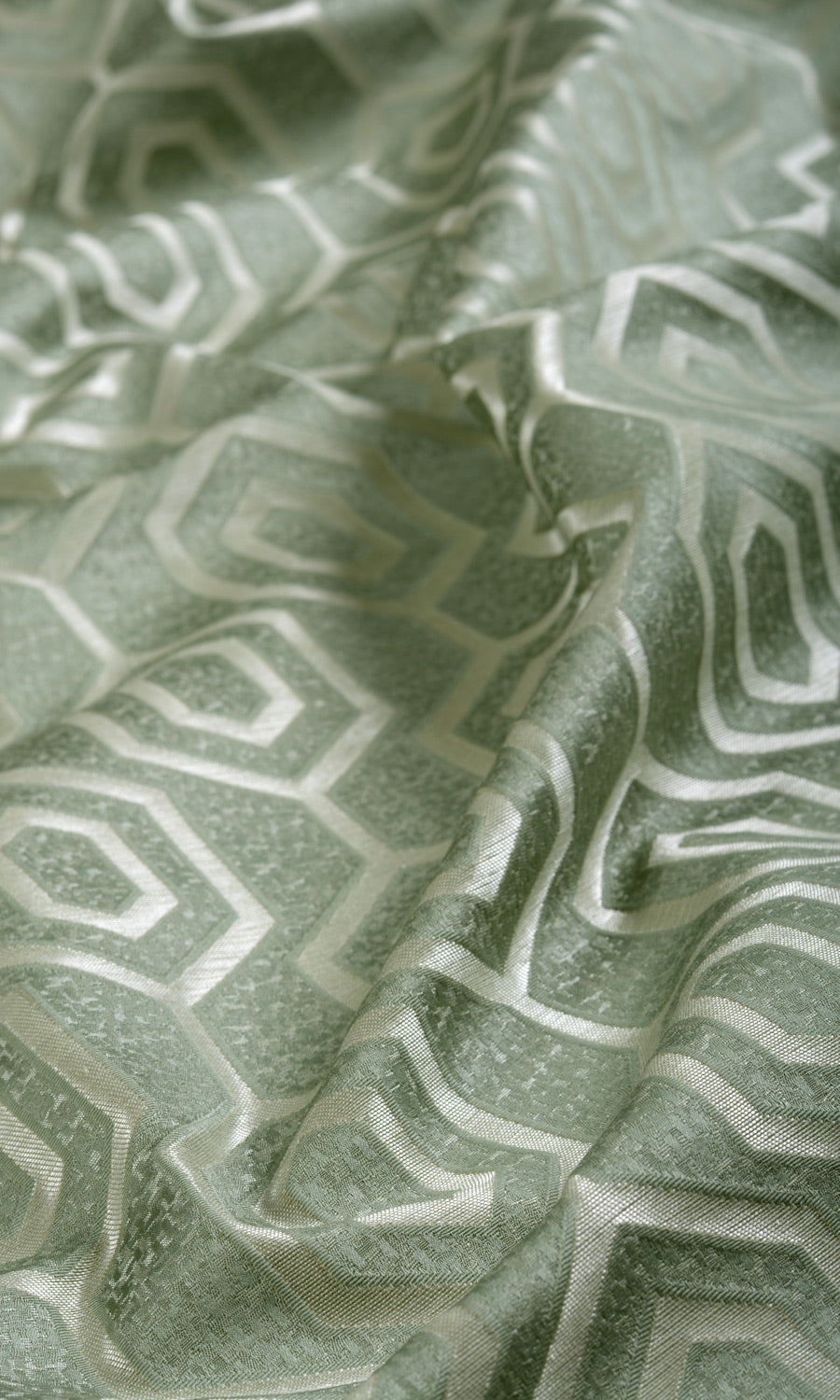Honeycomb Patterned  Made-to-Measure Roman Blinds (Sage Green)