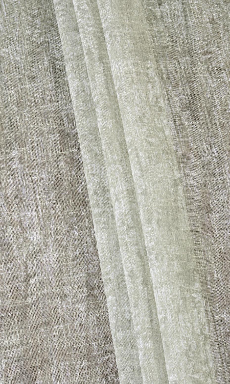 Textured Sheer Fabric Material By the Metre (Grey-Green)