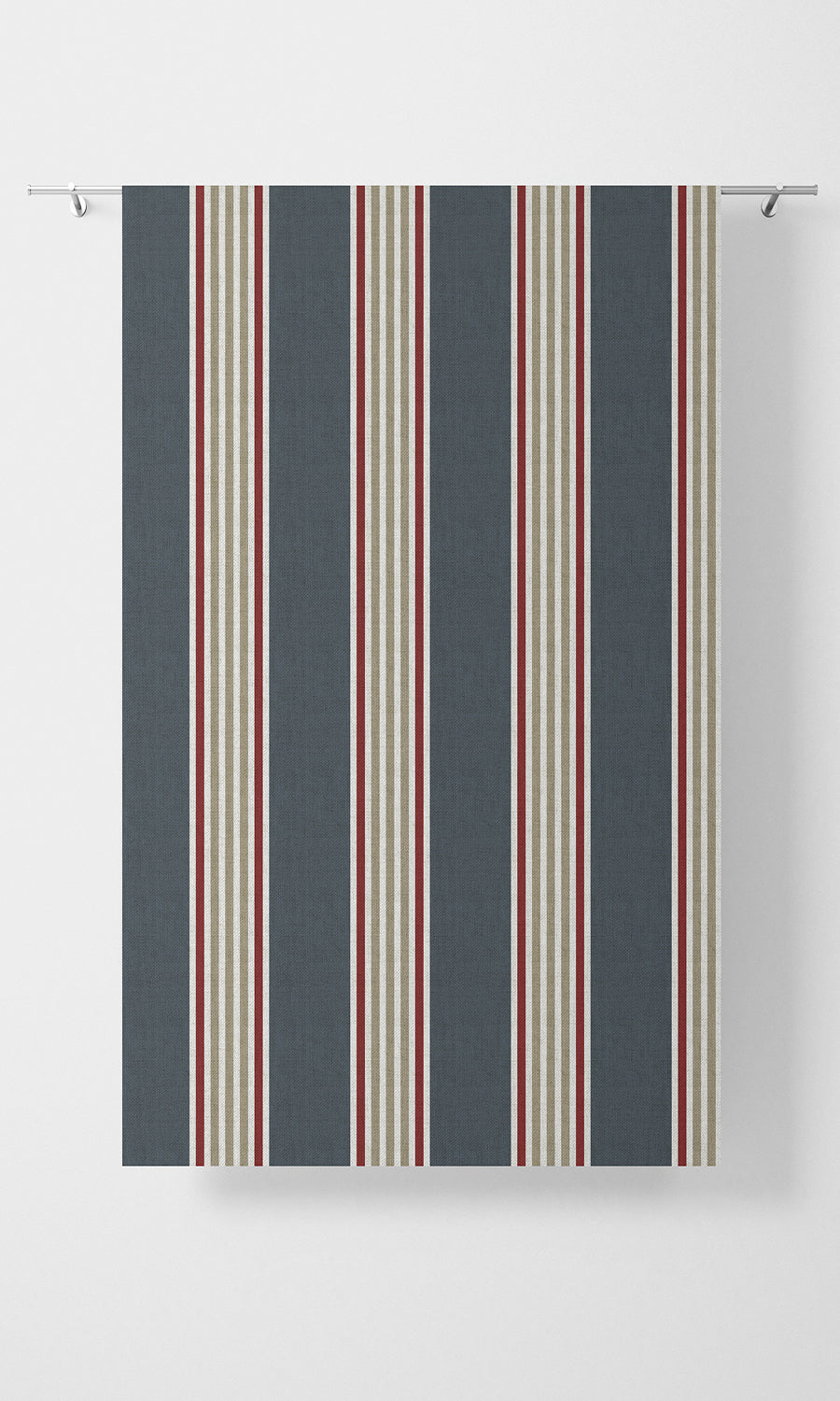 Modern Geometric Print Free Fabric Material Sample (Grey/ Red)
