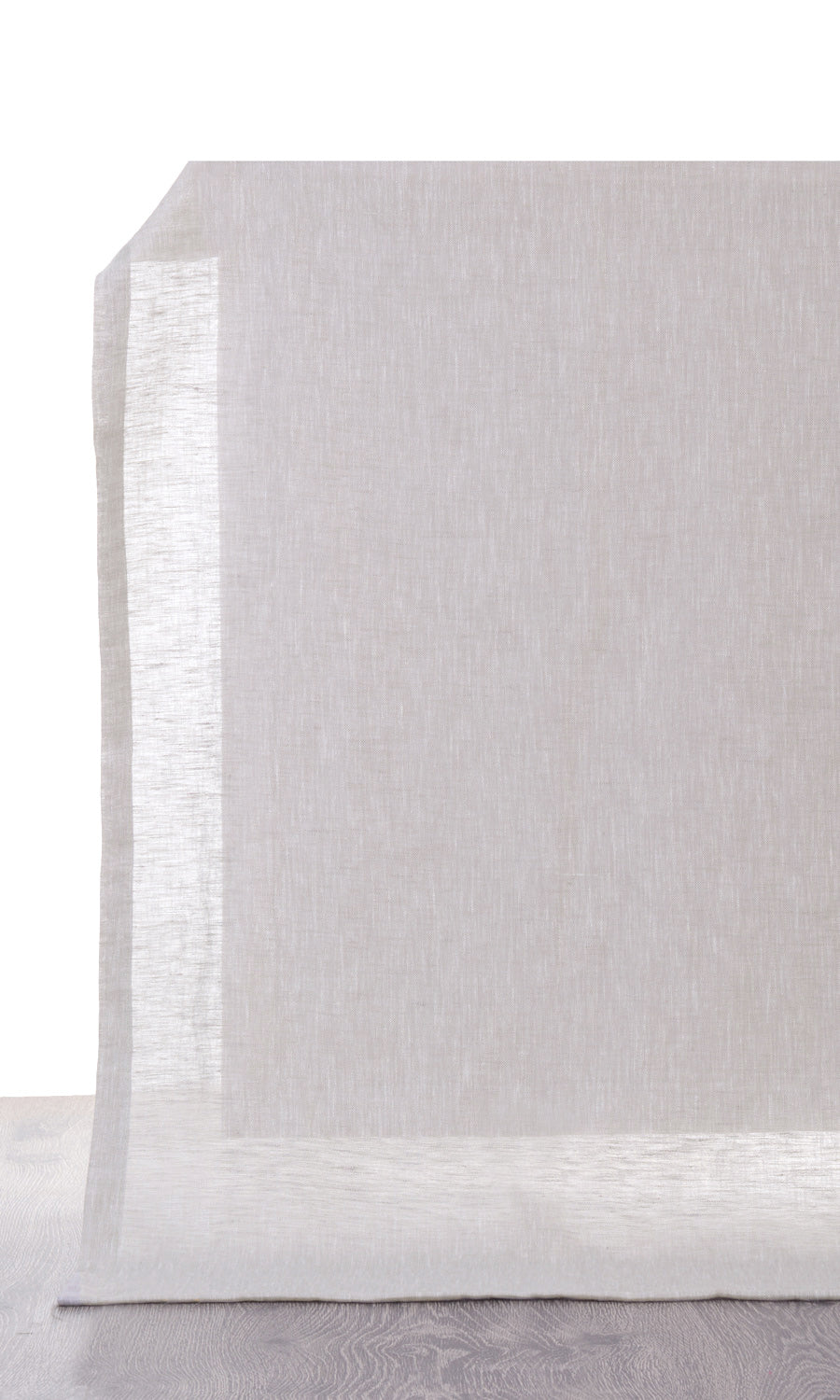 Linen Sheer Free Fabric Material Sample (Ash Gray/ Abalone Gray)