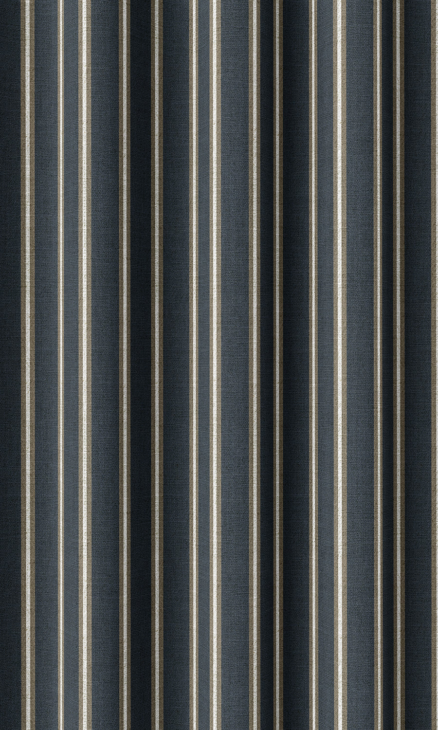 Modern Striped Print Home Décor Fabric Sample (Navy Blue/ Brown)
