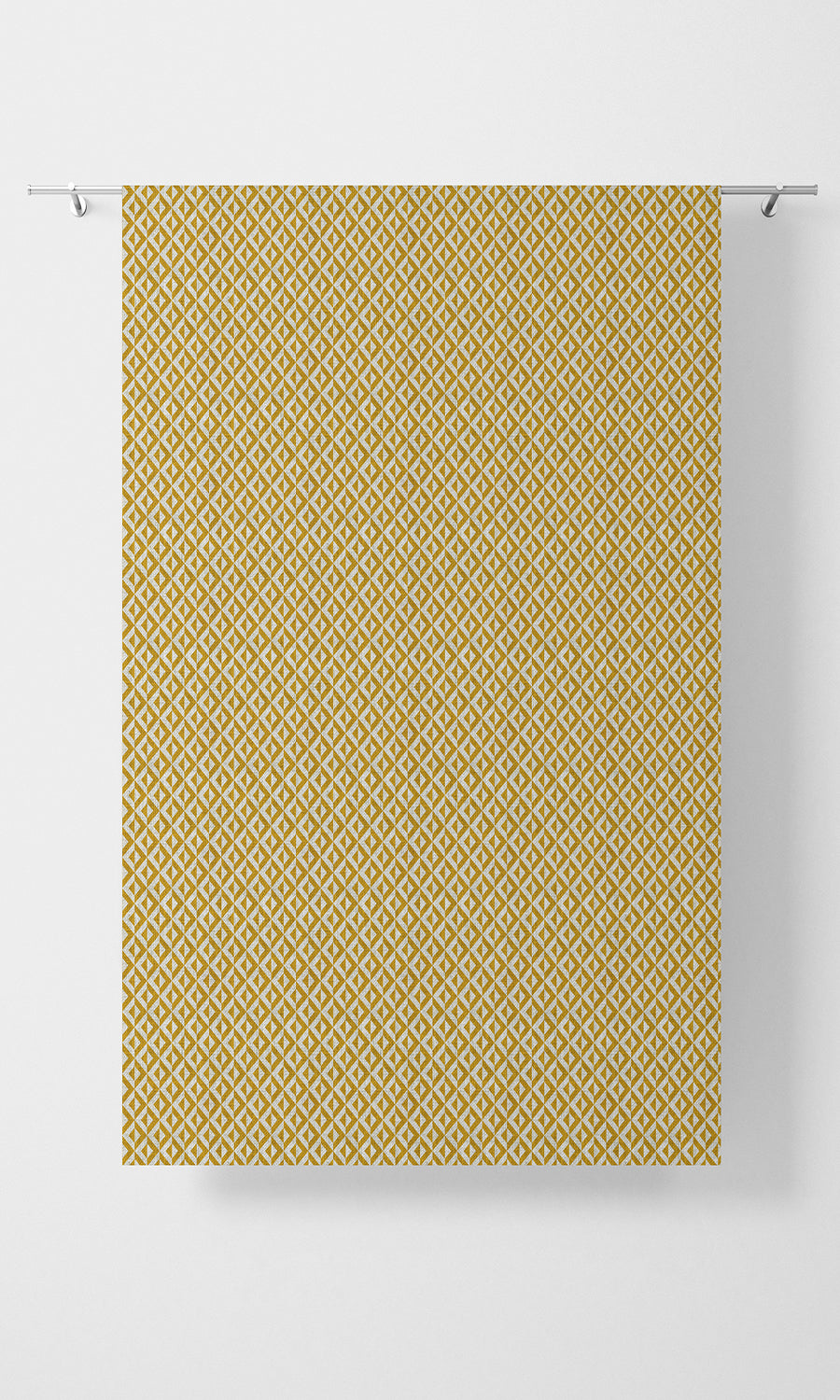 Geometric Print Flat, Plain, Fake, Faux, European Relaxed Roman Blinds (Deep Yellow/ White)