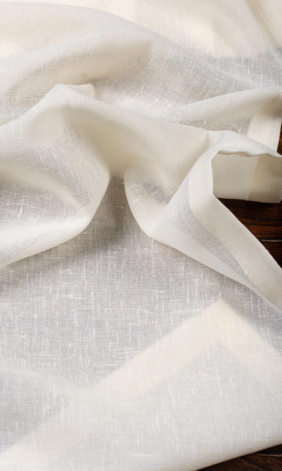 Plain Sheer Fabric Blinds (Ivory)