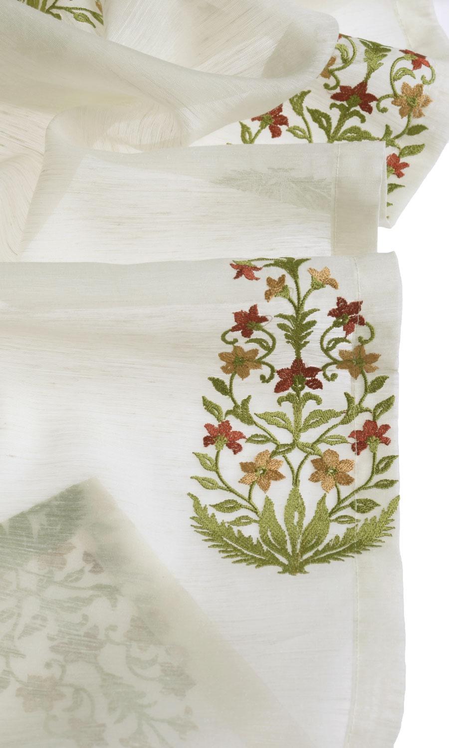 Sheer Floral Paisley Blinds (Cream/ Green/ Red/ Orange) Extra Long Short Wide