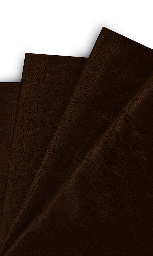Pure Silk Window Treatments Fabric By the Metre (Brown)