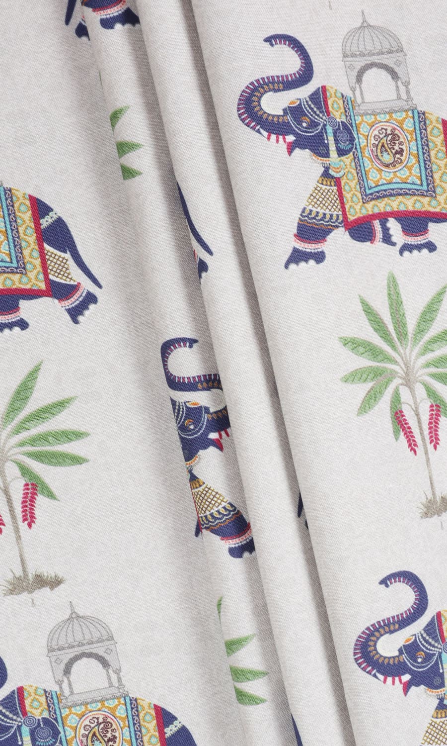 Cotton Printed Roman Blinds & Window Shades (White/ Grey/ Purple)