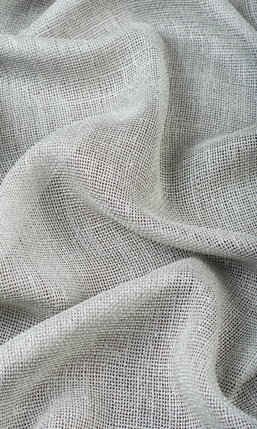 Textured Sheer Fabric Sample for Roman Blinds & Shades (Pewter Gray)