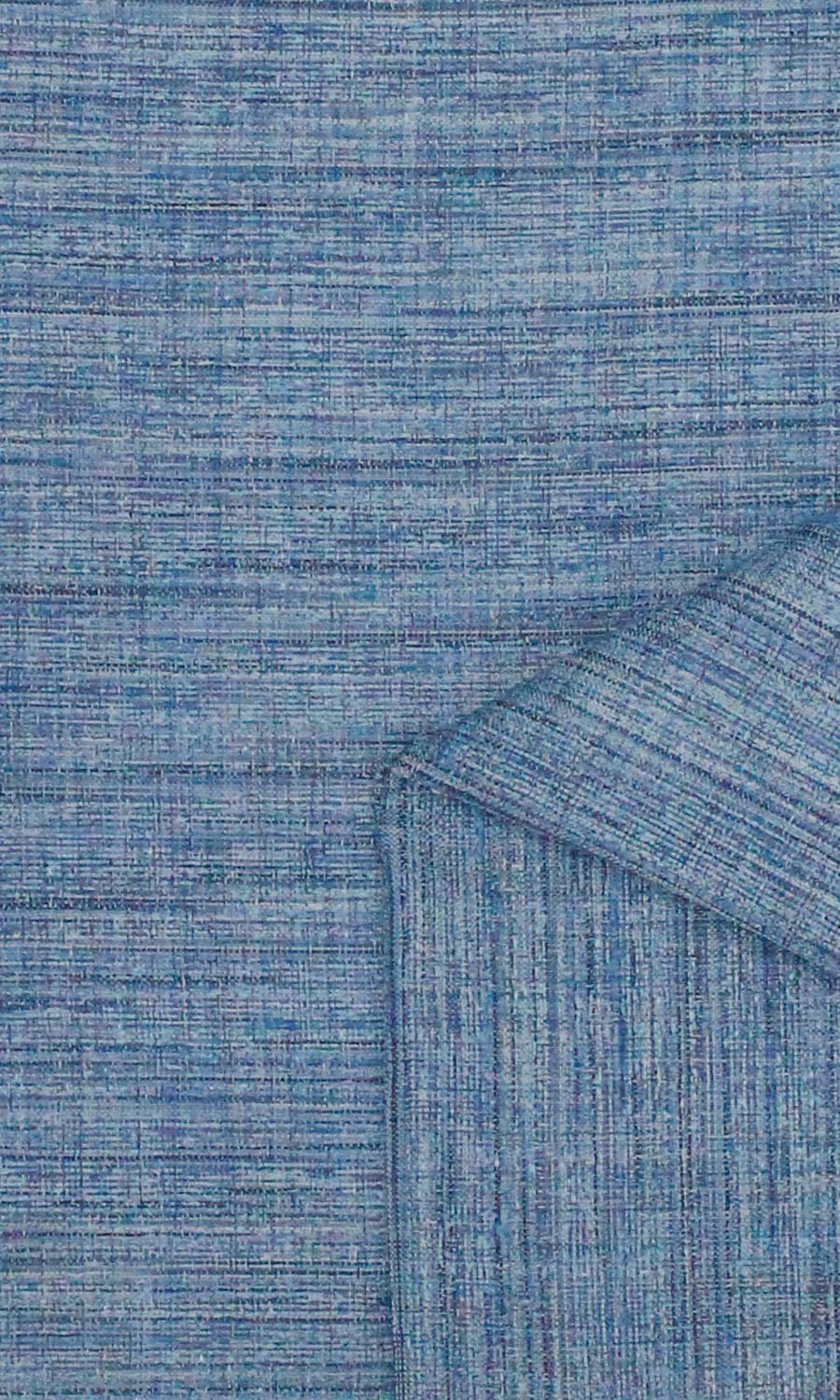 Textured Flat, Plain, Fake, Faux, European Relaxed Roman Blinds (Denim Blue)
