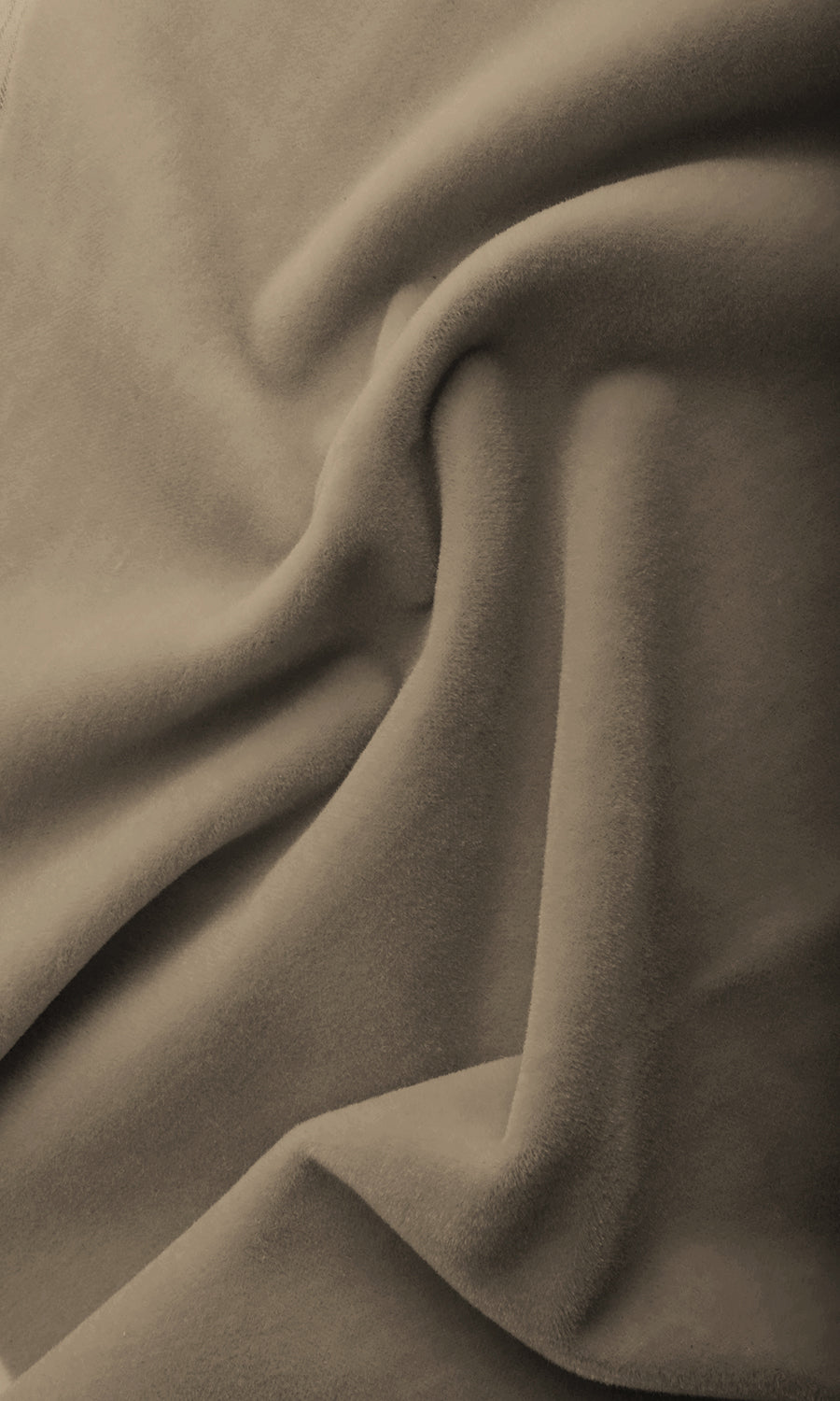 Velvet Home Textile Fabric Material Sample (Fawn/ Tan Brown)
