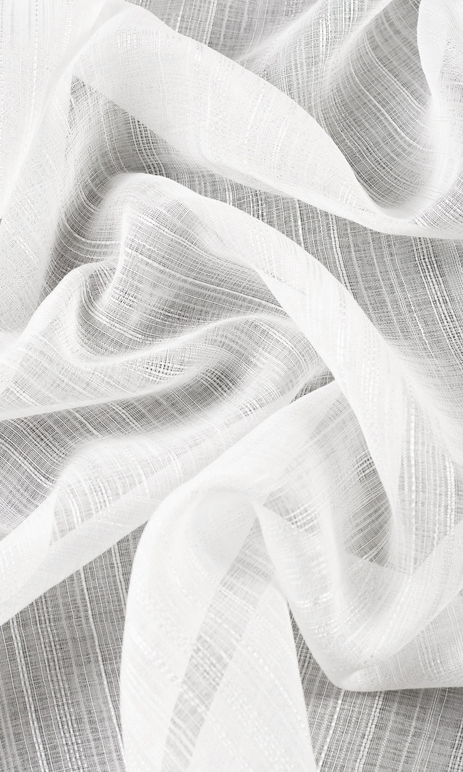 Textured Striped Sheer Any Size Style Roman Blinds (White)