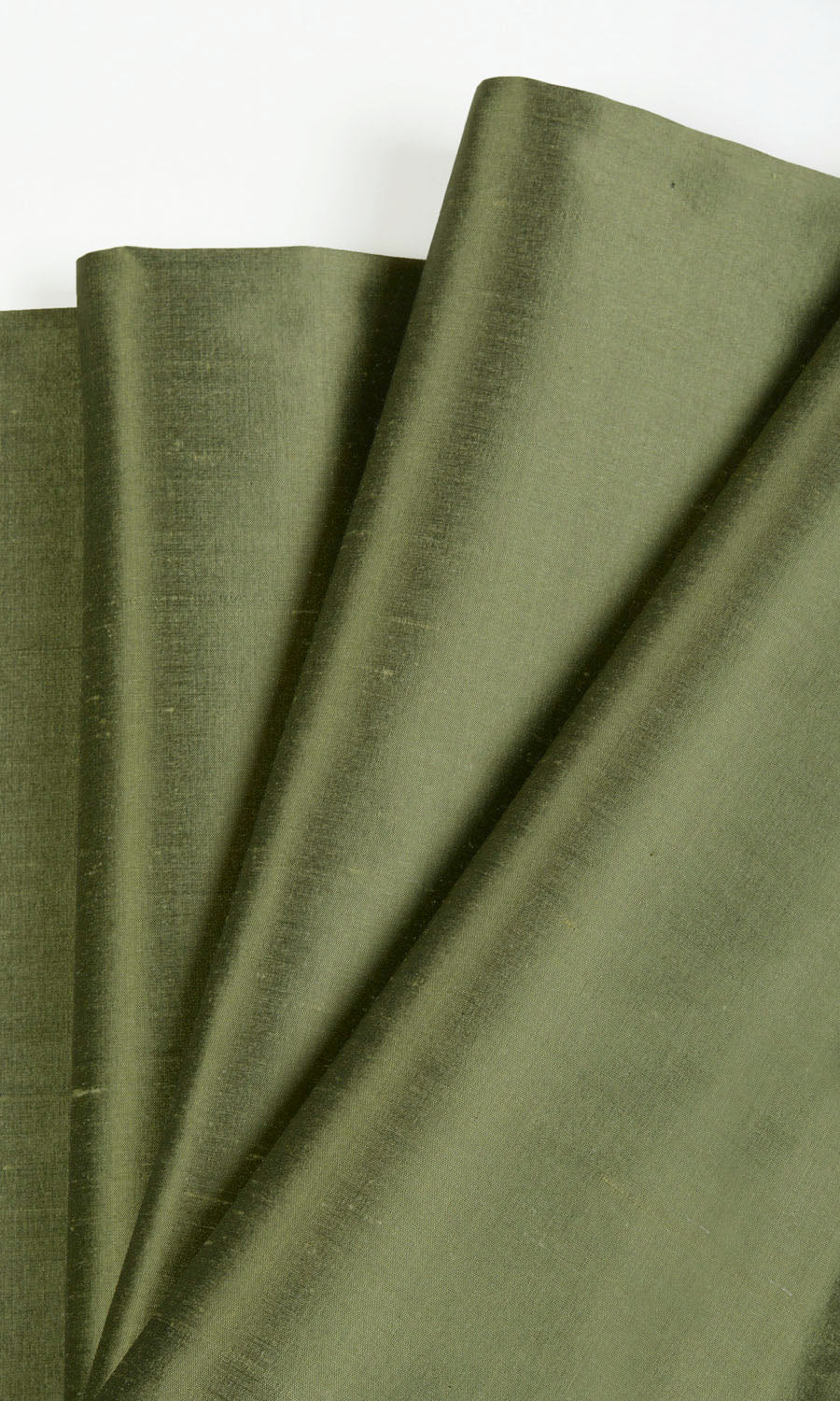 Shantung Silk Fabric Material By the Metre (Olive Green)