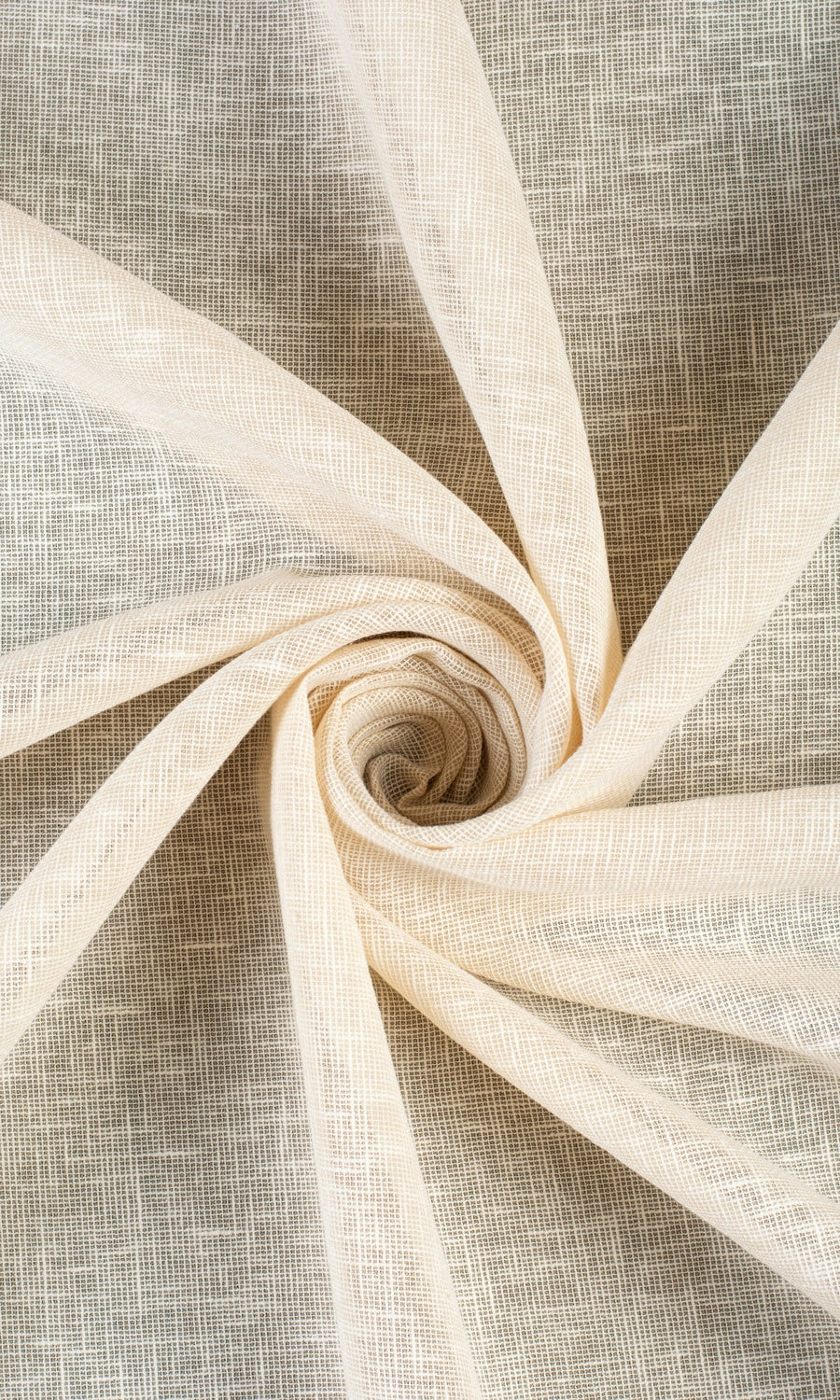 Plain Sheer Fabric Blinds (Beige) for Living, Bedroom, Kitchen, Bathroom