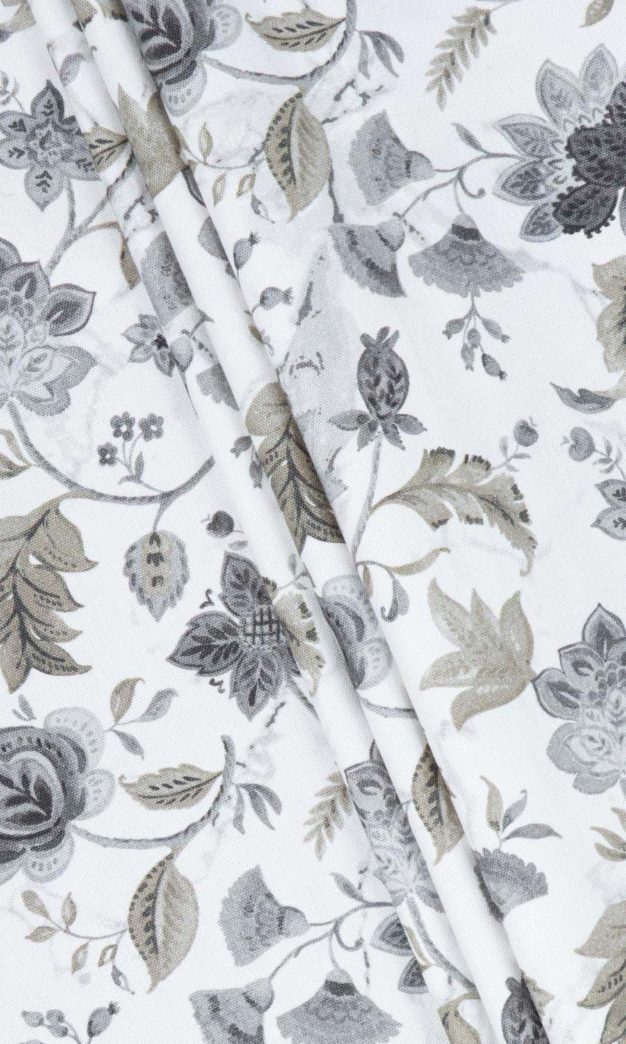 Floral Cotton Made-to-Measure Roman Blinds (White/ Grey/ Beige)