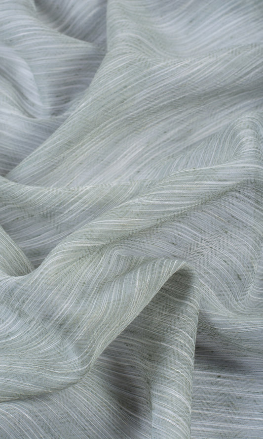 Textured Sheer Roman Blinds (Grey-Green)