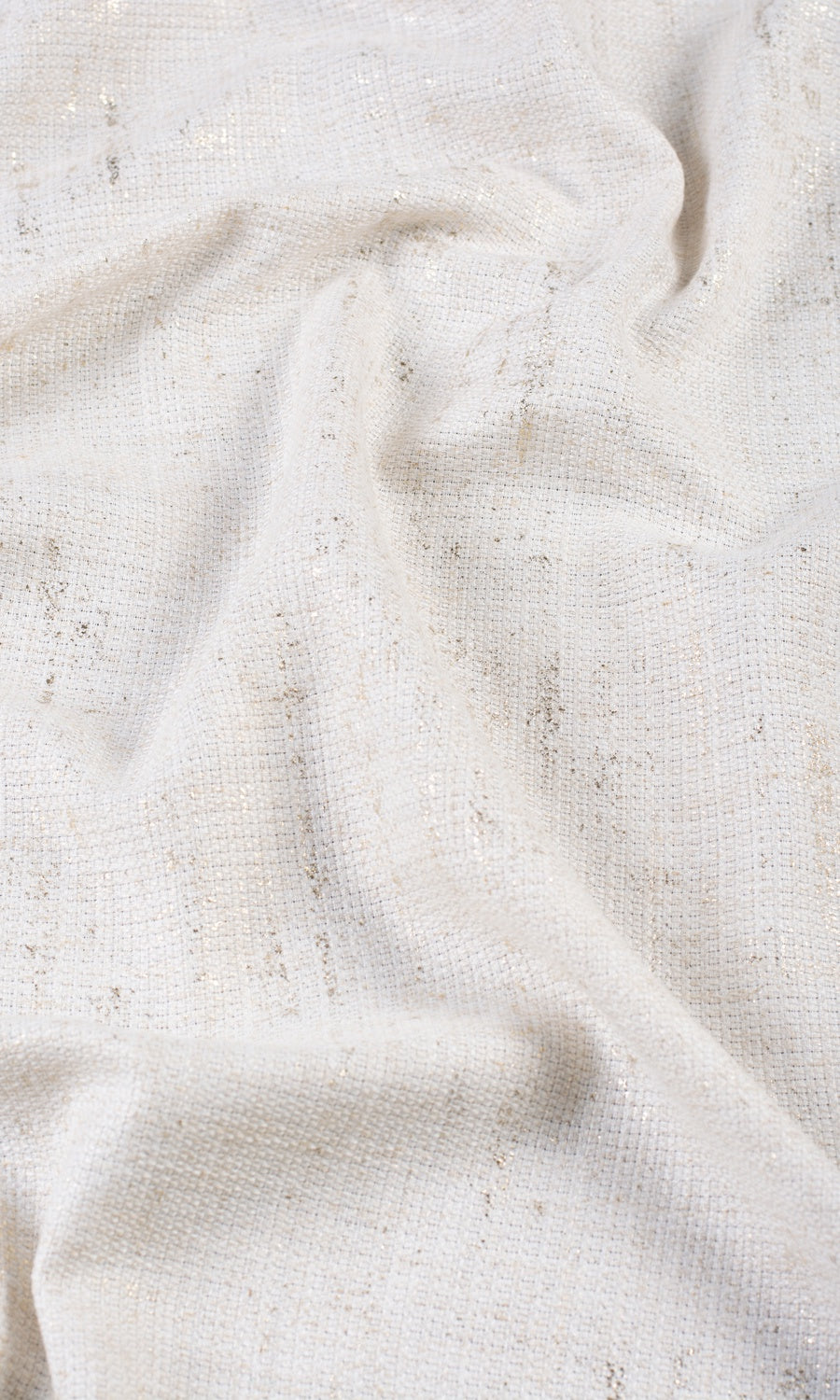Metallic Accents Fabric By the Metre for Roman Blinds & Shades (Cream/ Golden)