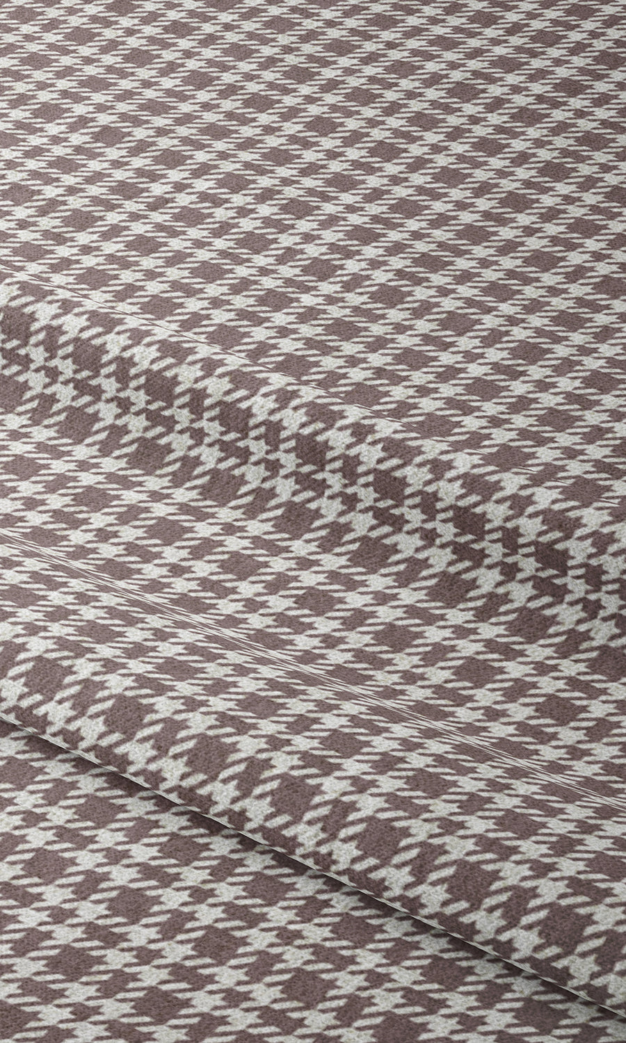 Check Patterned Home Textile Fabric Material Sample (Plum Purple)