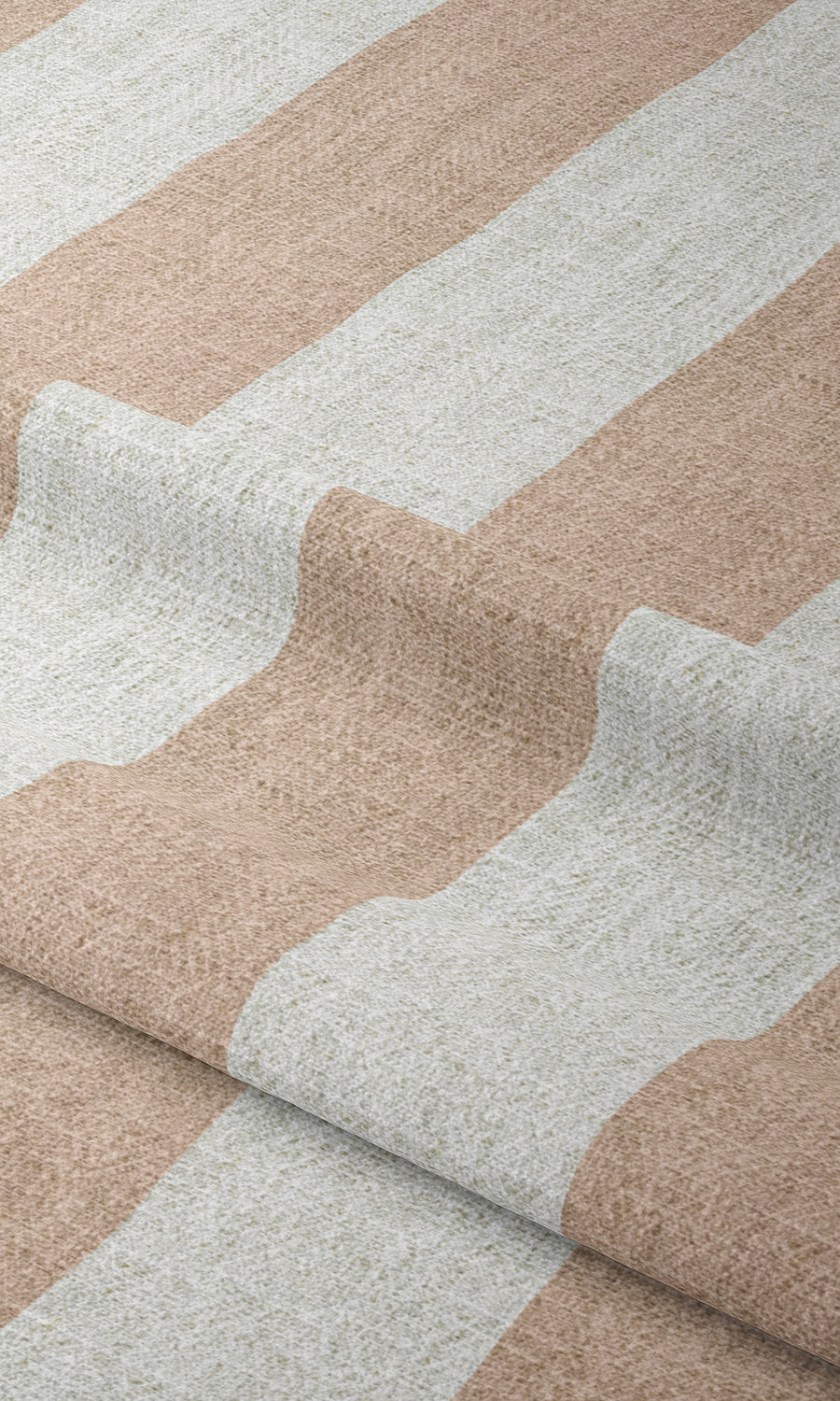 Modern Striped Window Treatments Fabric By the Metre (Blush Pink/ White)