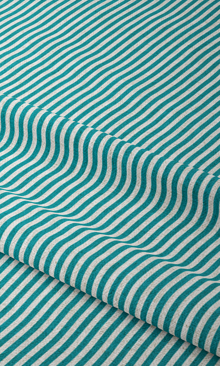Striped Print Flat, Plain, Fake, Faux, European Relaxed Roman Blinds (Pacific Blue)