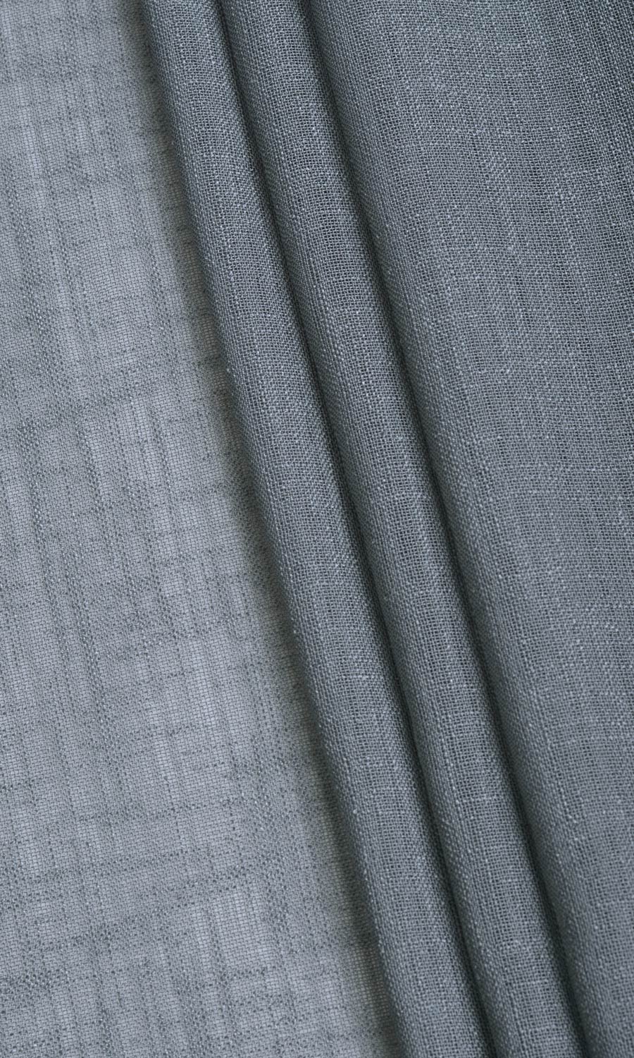 Linen Textured Sheer Free Fabric Material Sample (Grey)