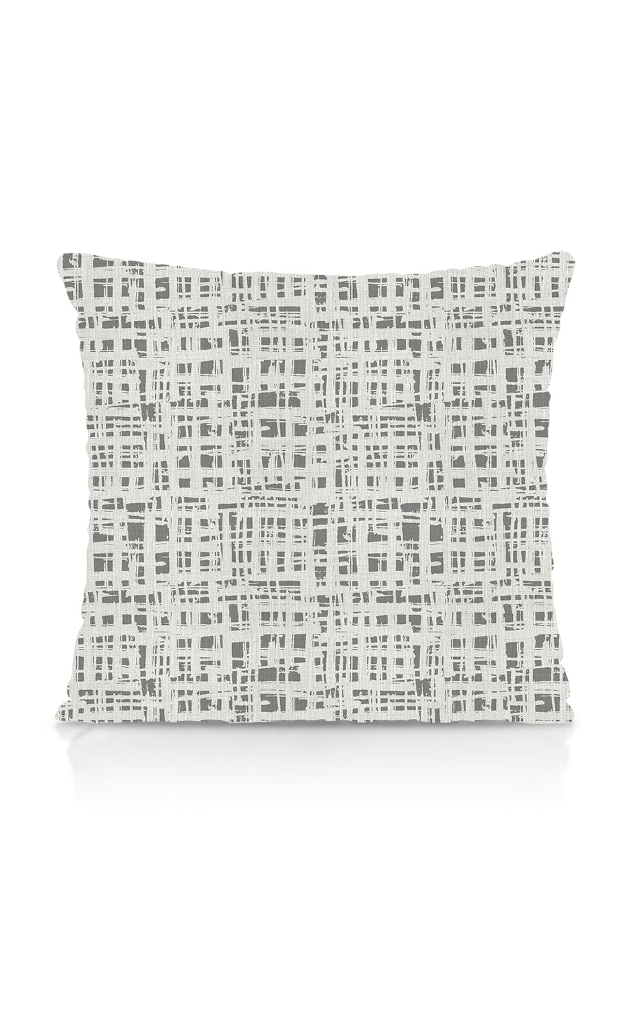 Abstract Print Home Textile Fabric Material By the Metre (White/ Pewter Grey)