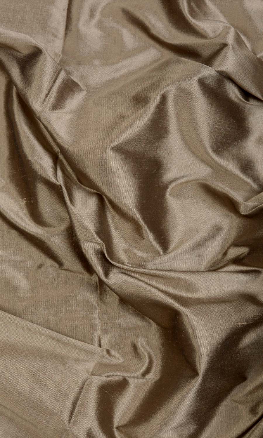 Shantung Silk Home Textile Fabric Material By the Metre (Brown)